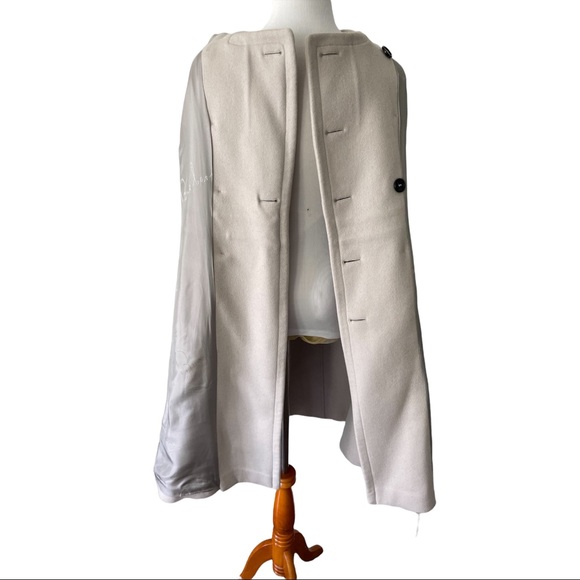 BURBERRY London Dove Grey Military Wool Coat Size 10 - Picture 4 of 14